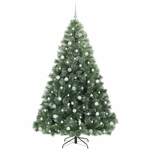 Árvore de Natal - Pinheiro de Natal Artificial com 300 LEDs Verde 210 cm PE e PVC