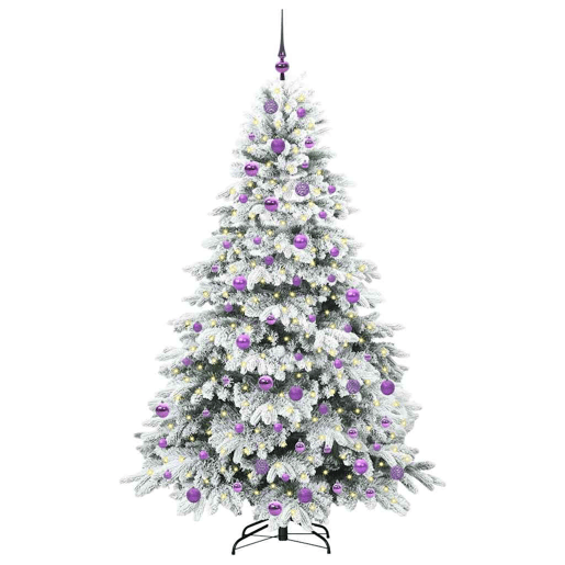 Árvore de Natal - Pinheiro de Natal Artificial com 300 LEDs Verde 180 cm PE e PVC