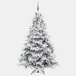 Árvore de Natal - Pinheiro de Natal Artificial com 300 LEDs Verde 180 cm PE e PVC