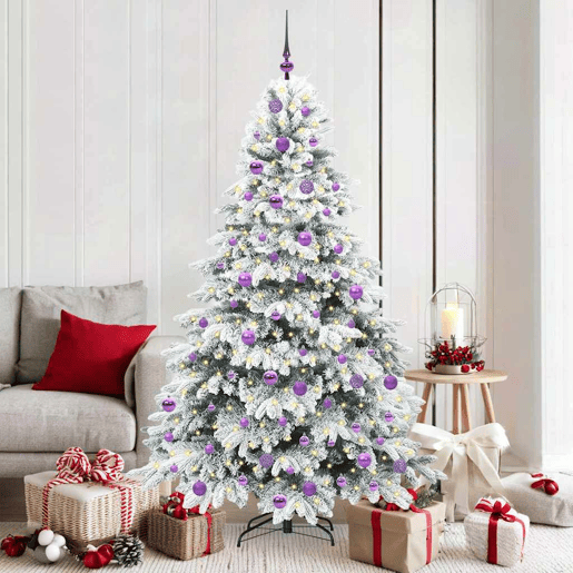 Árvore de Natal - Pinheiro de Natal Artificial com 300 LEDs Verde 180 cm PE e PVC
