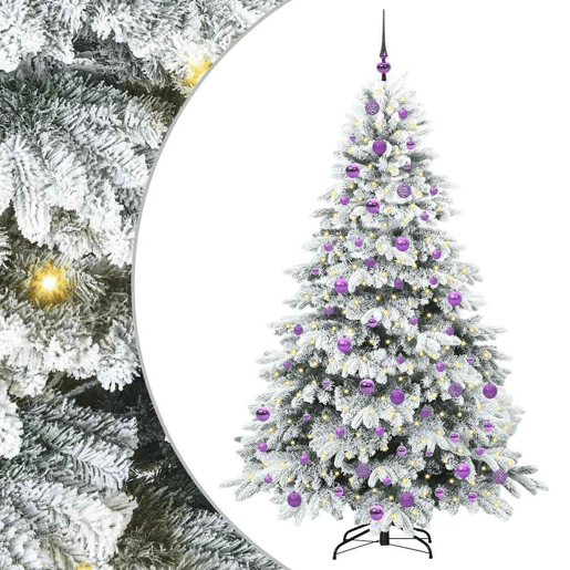Árvore de Natal - Pinheiro de Natal Artificial com 300 LEDs Verde 180 cm PE e PVC