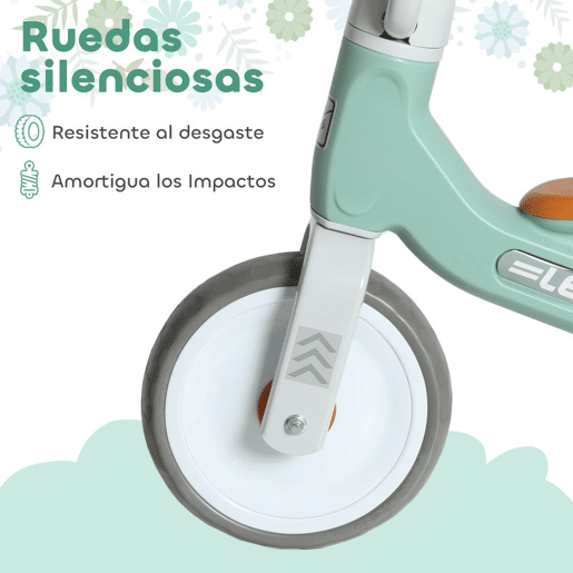 AIYAPLAY Bicicleta sem Pedais para Crianças dos 12 aos 36 Meses Bicicleta de Equilíbrio com Rodas Silenciosas e Antifuro Guiadores com Rotação Limitada a 60° 69x40x49 cm Verde