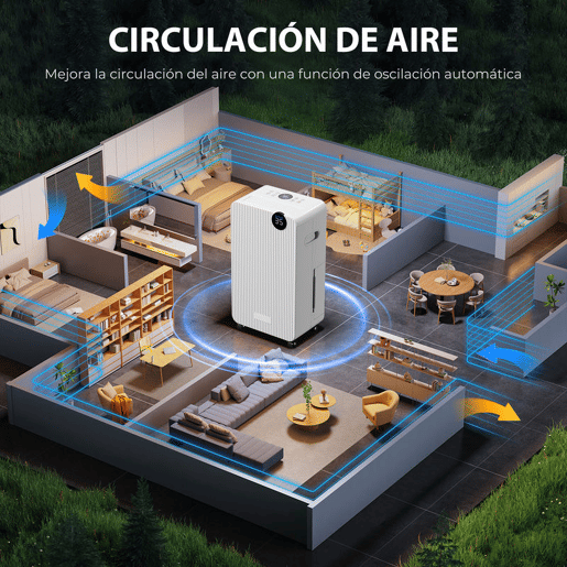 HOMCOM Desumidificador 12Ldia Depósito 2,1L Silencioso Desumidificador Elétrico com 4 Modos Ecrã LED Temporizador Desligamento Automático Bloqueio Infantil e Drenagem Contínua até 12-25? Branco