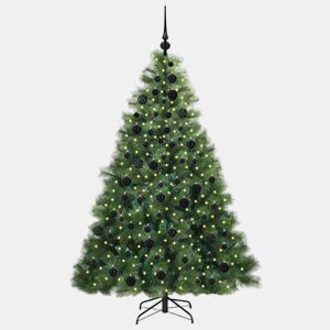 Árvore de Natal - Pinheiro de Natal Artificial com 300 LEDs Verde 180 cm PE e PVC