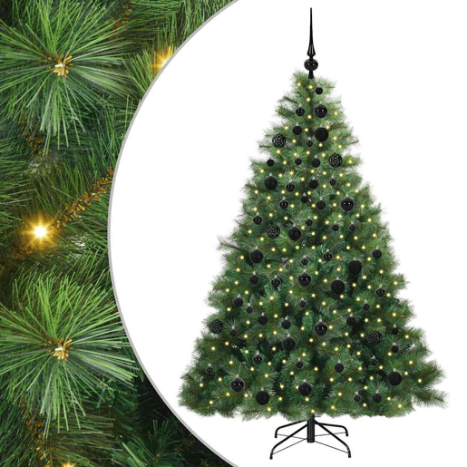 Árvore de Natal - Pinheiro de Natal Artificial com 300 LEDs Verde 180 cm PE e PVC