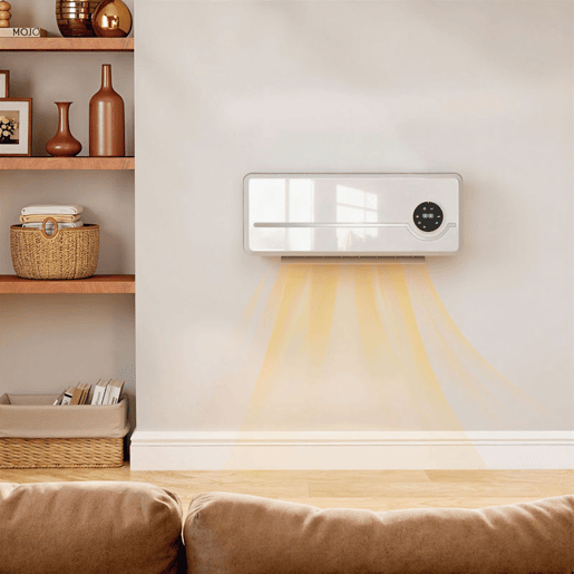 HOMCOM Aquecedor Elétrico de Parede de Baixo Consumo Cerâmico 2000W com 3 Modos Ecrã LED Termostato Regulável Temporizador 24h Oscilação Controlo Remoto e Deteção de Janelas Abertas
