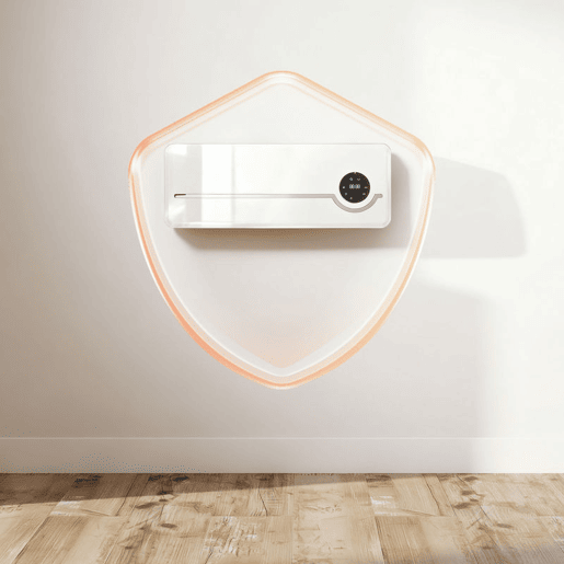 HOMCOM Aquecedor Elétrico de Parede de Baixo Consumo Cerâmico 2000W com 3 Modos Ecrã LED Termostato Regulável Temporizador 24h Oscilação Controlo Remoto e Deteção de Janelas Abertas