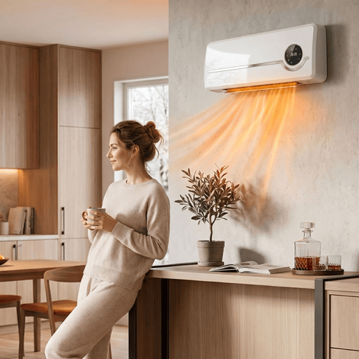 HOMCOM Aquecedor Elétrico de Parede de Baixo Consumo Cerâmico 2000W com 3 Modos Ecrã LED Termostato Regulável Temporizador 24h Oscilação Controlo Remoto e Deteção de Janelas Abertas