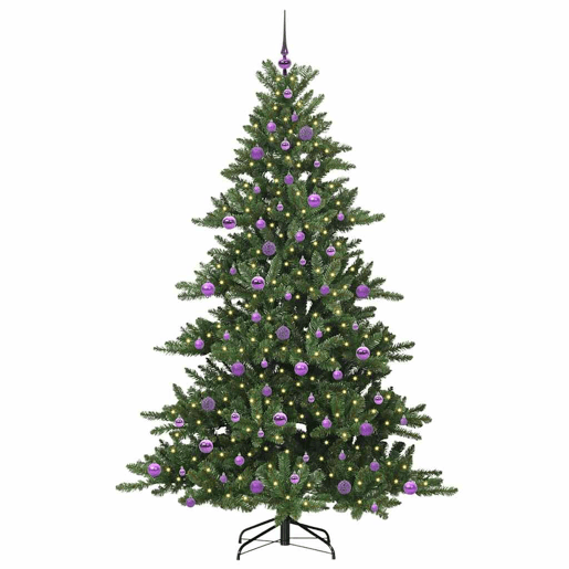 Árvore de Natal - Pinheiro de Natal Articulada Artificial com 300 LEDs 210 cm PVC