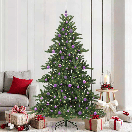 Árvore de Natal - Pinheiro de Natal Articulada Artificial com 300 LEDs 210 cm PVC