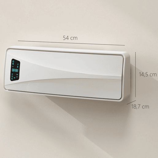 HOMCOM Aquecedor Elétrico de Baixo Consumo Cerâmico de Parede 2000W com 3 Modos Ecrã LED Termostato Ajustável Temporizador 24h Oscilação Controlo Remoto e Detecção de Janelas Abertas HOMCOM Aquecedor Elétrico de Baixo Consumo Cerâmico de Parede 2000W com 3 Modos Ecrã LED Termostato Ajustável Temporizador 24h Oscilação Controlo Remoto e Detecção de Janelas Abertas