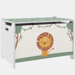 AIYAPLAY Baú Brinquedos Infantil 53 L Caixa de Arrumação Brinquedos Organizador Brinquedos com Tampa Rebatível Pistão a Gás para Livros Roupas 60x37x39 cm Verde