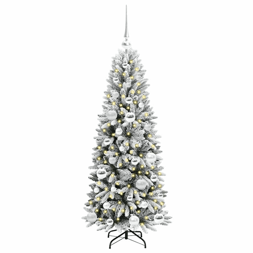 Árvore de Natal - Pinheiro de Natal Artificial com 150 LEDs Branco 53 x 53 x 120 cm