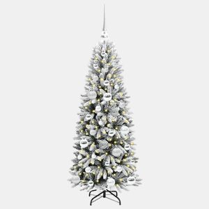 Árvore de Natal - Pinheiro de Natal Artificial com 150 LEDs Branco 53 x 53 x 120 cm