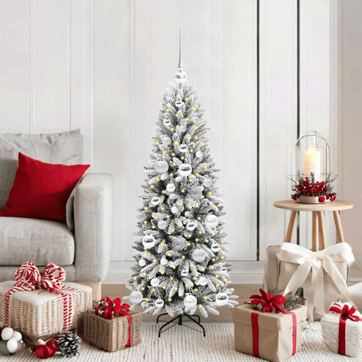 Árvore de Natal - Pinheiro de Natal Artificial com 150 LEDs Branco 53 x 53 x 120 cm