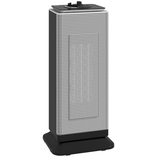 HOMCOM Aquecedor Elétrico de Baixo Consumo Cerâmico 2000W PTC com 3 Modos Termostato Ajustável Oscilação de 55° Proteção contra Tombamento e Sobreaquecimento para 15 m² 18x14x40,5 cm Preto