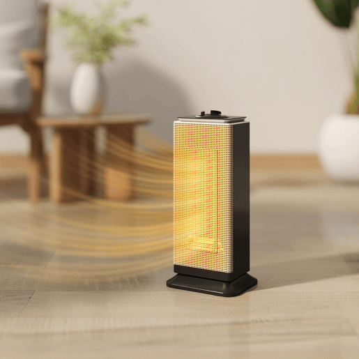 HOMCOM Aquecedor Elétrico de Baixo Consumo Cerâmico 2000W PTC com 3 Modos Termostato Ajustável Oscilação de 55° Proteção contra Tombamento e Sobreaquecimento para 15 m² 18x14x40,5 cm Preto