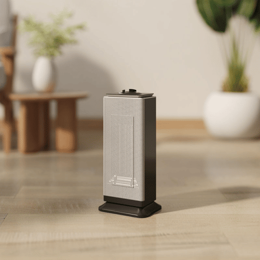 HOMCOM Aquecedor Elétrico de Baixo Consumo Cerâmico 2000W PTC com 3 Modos Termostato Ajustável Oscilação de 55° Proteção contra Tombamento e Sobreaquecimento para 15 m² 18x14x40,5 cm Preto
