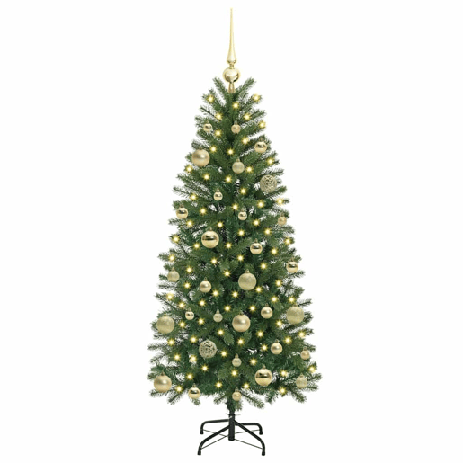 Árvore de Natal - Pinheiro de Natal Artificial com 150 LEDs Verde 150 cm PE e PVC