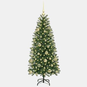 Árvore de Natal - Pinheiro de Natal Artificial com 150 LEDs Verde 150 cm PE e PVC