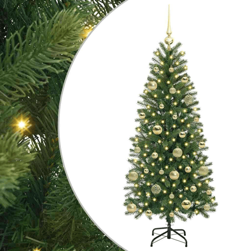 Árvore de Natal - Pinheiro de Natal Artificial com 150 LEDs Verde 150 cm PE e PVC