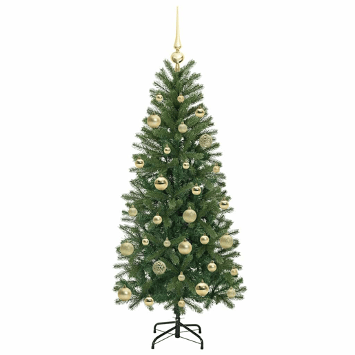 Árvore de Natal - Pinheiro de Natal Artificial com 150 LEDs Verde 150 cm PE e PVC