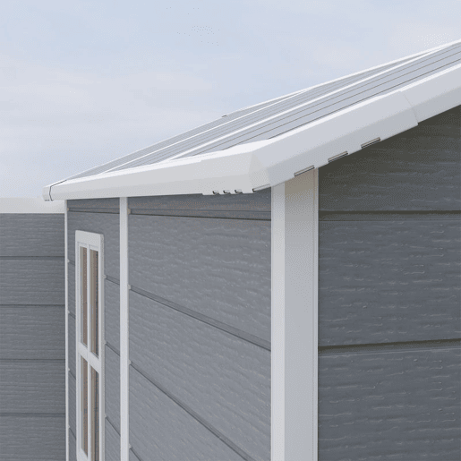 Outsunny Abrigo de Jardim Exterior 2,1 m² 131x186x198 cm Abrigo de Jardim Exterior com Piso Janela Porta com Fechadura Ventilações para Armazenamento de Ferramentas Cinzento