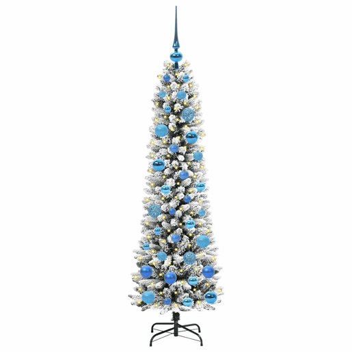 Árvore de Natal - Pinheiro de Natal Artificial com 150 LEDs Verde e branco 150 cm