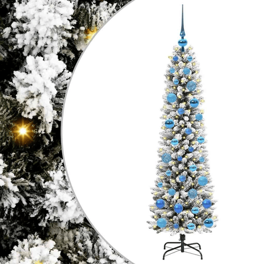 Árvore de Natal - Pinheiro de Natal Artificial com 150 LEDs Verde e branco 150 cm