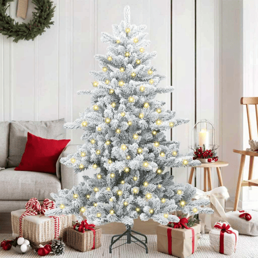 Árvore de Natal - Pinheiro de Natal Articulada Artificial com 150 LEDs 150 cm PVC