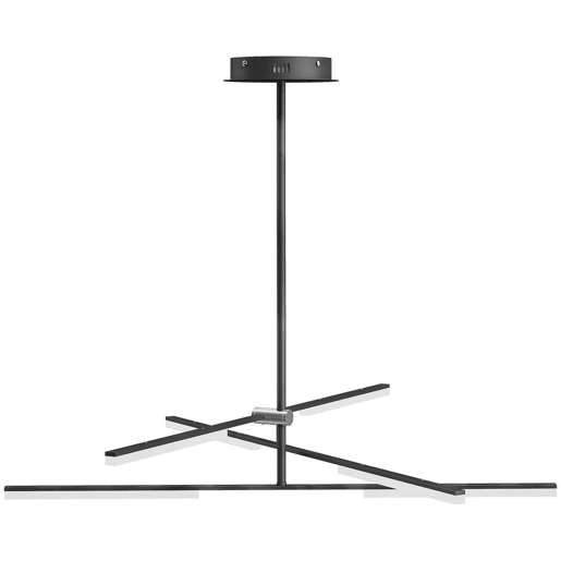 HOMCOM Candeeiro Suspenso Moderno Candeeiro de Teto LED com Ângulo de Luz Ajustável Pantalla de Acrílico Iluminação para Quarto Sala de Jantar Cozinha, Sala Restaurante Ø100x79 cm Preto