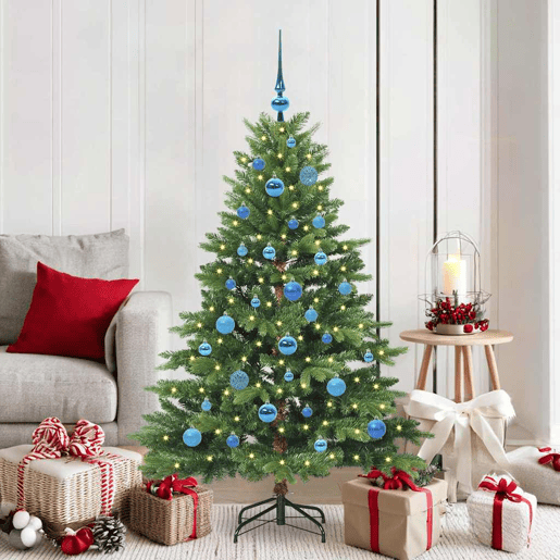 Árvore de Natal - Pinheiro de Natal Artificial com 150 LEDs Verde 150 cm PE e PVC