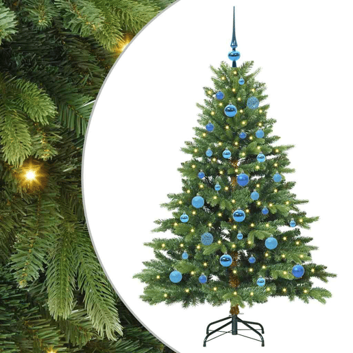 Árvore de Natal - Pinheiro de Natal Artificial com 150 LEDs Verde 150 cm PE e PVC