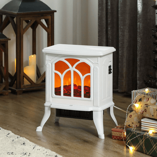 HOMCOM Lareira Elétrica 7501500 W Lareira Decorativa com 2 Níveis de Potência Efeito Chama Proteção contra Sobreaquecimento Área de Cobertura 15-20 m² 37,3x23,1x44 cm Branco HOMCOM Lareira Elétrica 7501500 W Lareira Decorativa com 2 Níveis de Potência Efeito Chama Proteção contra Sobreaquecimento Área de Cobertura 15-20 m² 37,3x23,1x44 cm Branco