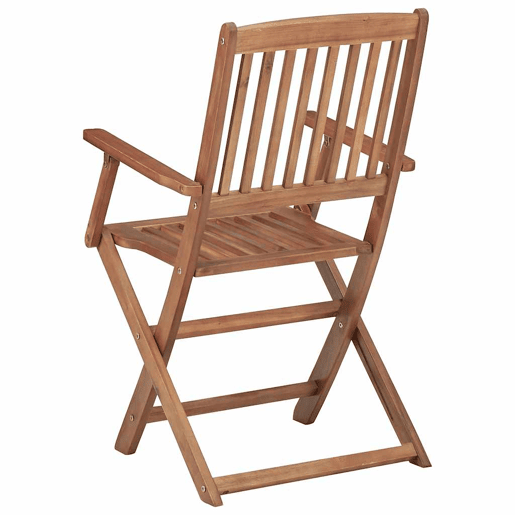Cadeiras de exterior - Cadeiras de jardim dobráveis c almofadões 8pcs acácia maciça