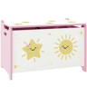 AIYAPLAY Baú Brinquedos Infantil 53 L Caixa de Arrumação Brinquedos Organizador Brinquedos com Tampa Rebatível Pistão a Gás para Livros Roupas 60x37x39 cm Rosa