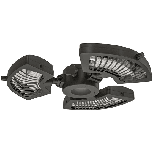 Outsunny Aquecedor por Infravermelhos para Chapéu de Sol 2400W Aquecedor Exterior Elétrico de Alumínio com 3 Níveis de Aquecimento Proteção Anti-Tombo IP44 para Pátio e Jardim Ø55x8 cm Preto