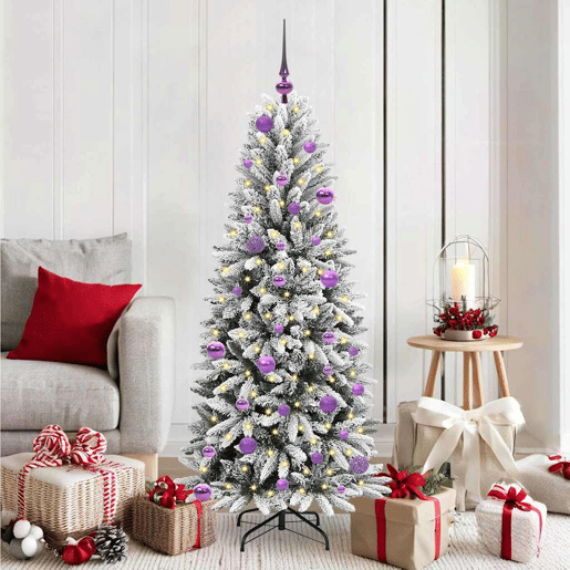 Árvore de Natal - Pinheiro de Natal Artificial com 150 LEDs Branco 63 x 63 x 150 cm