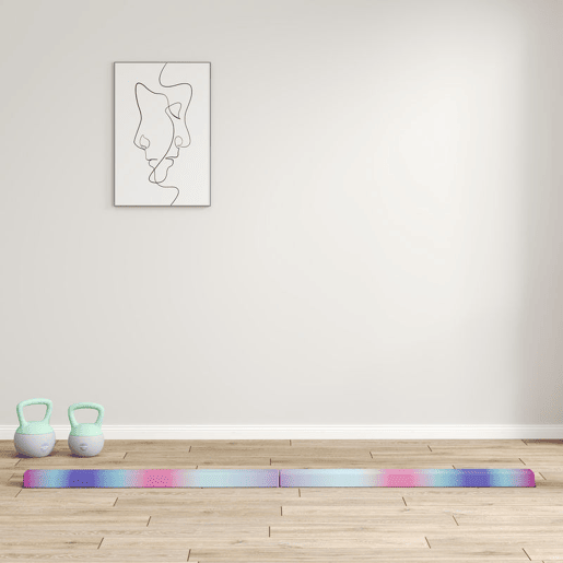 SPORTNOW Barra de Equilíbrio de Ginástica Dobrável 236 cm Barra de Ginástica Artística com Base Antiderrapante Viga de Equilíbrio para Crianças Principiantes Ginastas Profissionais Treino em Casa