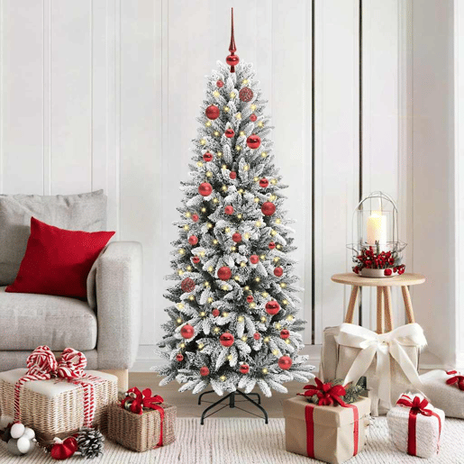Árvore de Natal - Pinheiro de Natal Artificial com 150 LEDs Branco 63 x 63 x 150 cm
