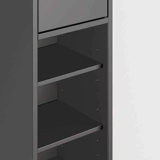 SoBuy BZR34-II-SCH Coluna de casa de banho estreita - Armário de casa de banho alto, à prova de água, com prateleiras e gaveta ajustáveis - Armário que poupa espaço, MDF, Preto, 20x180x20cm
