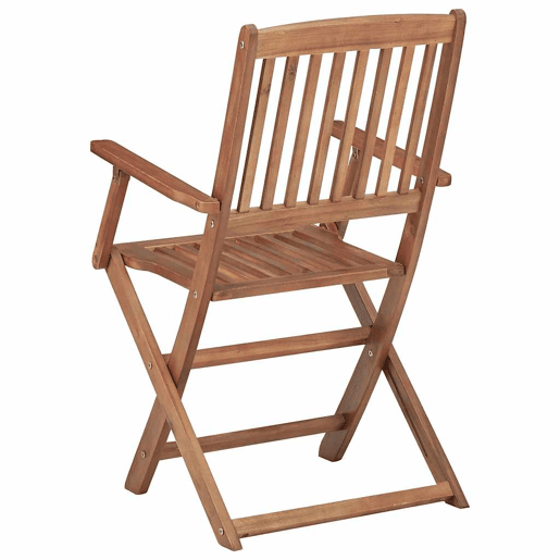 Cadeiras de exterior - Cadeiras de jardim dobráveis c almofadões 8pcs acácia maciça