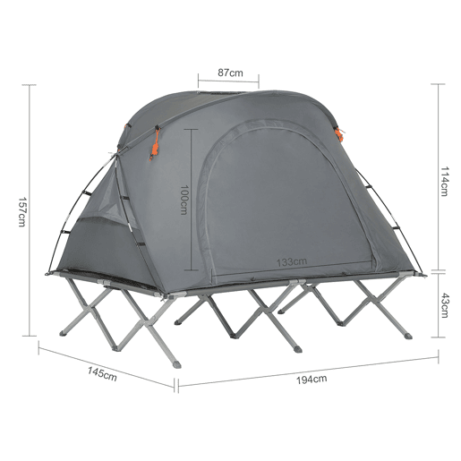 SoBuy, Tenda inflável para camping, Tenda inflável, tenda de teto, OGS60-L-HG