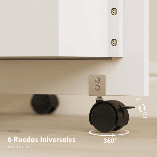 HOMCOM Mesa de Costura Dobrável com 6 Rodas Móvel para Máquina de Costura com 20 Pinos para Fios 4 Compartimentos Prateleira Armário de Costura para Estúdio Sala 160x40x81,5 cm Branco