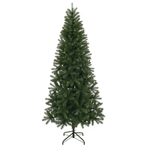 Árvore de Natal - Pinheiro de Natal Artificial com 300 LEDs Verde 180 cm PE e PVC