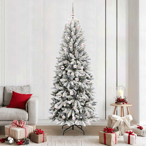 Árvore de Natal - Pinheiro de Natal Artificial com 300 LEDs Branco 78 x 78 x 210 cm