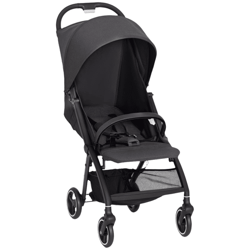 AIYAPLAY Carrinho de Bebé Dobrável com Encosto Reclinável Apoio para os Pés Ajustável Capota Cesto e Arnês de 5 Pontos Carga Máxima 15 kg 80x46x106 cm Cinza Escuro