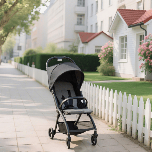 AIYAPLAY Carrinho de Bebé Dobrável com Encosto Reclinável Apoio para os Pés Ajustável Capota Cesto e Arnês de 5 Pontos Carga Máxima 15 kg 80x46x106 cm Cinza Escuro