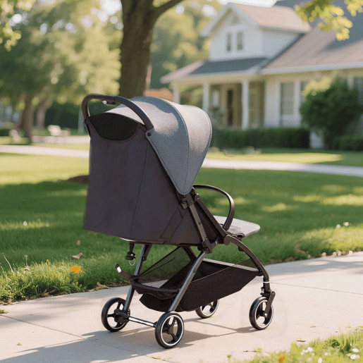 AIYAPLAY Carrinho de Bebé Dobrável com Encosto Reclinável Apoio para os Pés Ajustável Capota Cesto e Arnês de 5 Pontos Carga Máxima 15 kg 80x46x106 cm Cinza Escuro