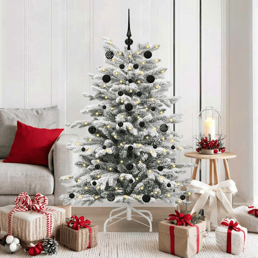 Árvore de Natal - Pinheiro de Natal Articulada Artificial Branco 150 cm PE e PVC